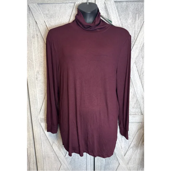 Women's Universal Standard Burgundy Turtleneck Sweater XL - Picture 1 of 8